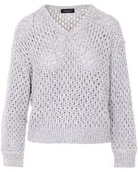 Fabiana Filippi - V-Neck Long-Sleeve Sweater - Lyst