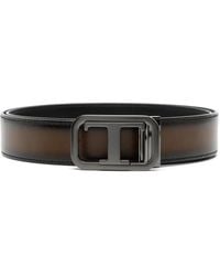Tod's - Logo-Buckle Leather Belt - Lyst