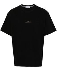 Stone Island - T-shirt en coton à patch logo - Lyst