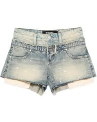 MISBHV - Frayed Denim Shorts - Lyst