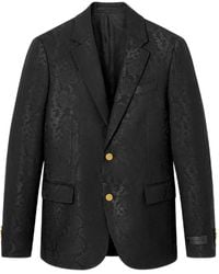 Versace - Blazer À Effet Peau De Serpent - Lyst