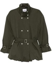 LA PISCINE - Belted Double-Breasted Jacket - Lyst