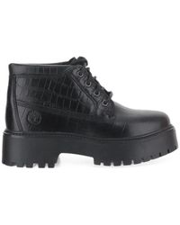 Timberland - Bottines Mid Stone Street À Effet Peau De Crocodile - Lyst