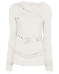 Entire studios - Drape Long-Sleeve Top - Lyst