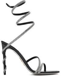 Rene Caovilla - 105Mm Spiral-Strap Rhinestone-Embellished Sandals - Lyst