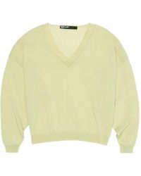 Bimba Y Lola - Lace-Trim V-Neck Top - Lyst