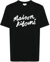 Maison Kitsuné - Camiseta con logo estampado - Lyst