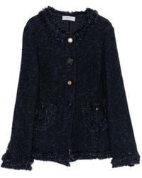 Charlott - Frayed-Detail Buttoned Cardigan - Lyst