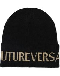 Versace Jeans Couture - Intarsia-Knit Logo Beanie - Lyst