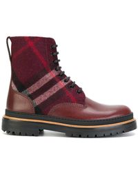 burberry boots mens red