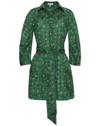 Cara Cara - Raya Paisley-Print Mini Shirt Dress - Lyst