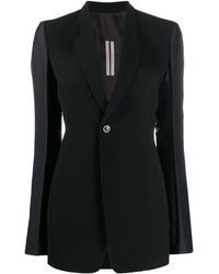 Rick Owens Blazer mit Kontrasteinsätzen - Schwarz