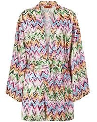 Missoni - Patterned Belted Beachwear Cover-Up - Lyst