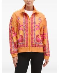 adidas - Floral-Print Bomber Jacket - Lyst