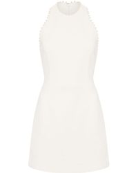 Rebecca Vallance - Therese Pearl-embellished Bow Mini Dress - Lyst