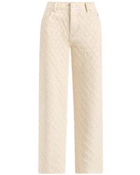 Manière De Voir - Elyssa Diamond Stitch Denim Jeans - Lyst
