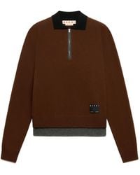 Marni - Cashmere Polo Jumper With Layered Effect - Lyst