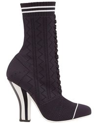 Fendi Bottines Rockoko en maille - Noir