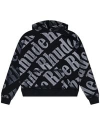 Rhude - Logo-Pattern Hoodie - Lyst