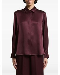 Peserico - Satin-Finish Concealed-Fastening Shirt - Lyst