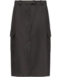 Loulou de Saison - Jasper Cargo-Pockets Pencil Midi Skirt - Lyst