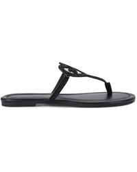 Kurt Geiger - Heart Embellished T-Bar Flat Sandals - Lyst