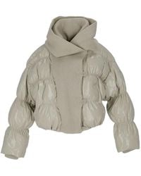 DIESEL - Ribbed-Knit Quilted Jacket - Lyst