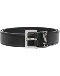 Saint Laurent - Cassandre Thin Belt - Lyst