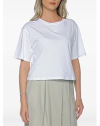 ARMANI EXCHANGE - Logo-Embroidered T-Shirt - Lyst