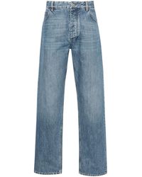 Bottega Veneta - Halbhohe Straight-Leg-Jeans - Lyst