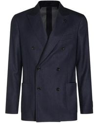 Lardini - Double-Breasted Peak-Lapel Blazer - Lyst