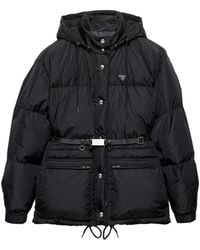 Prada - Doudoune Re-Nylon À Capuche - Lyst