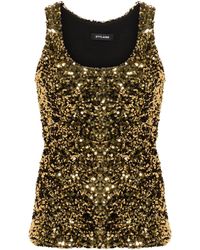 Styland - Sequinned Tank Top - Lyst