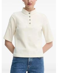 Ba&sh - Mock-Neck Button-Placket Blouse - Lyst