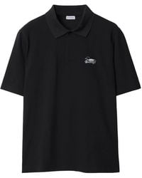 Burberry - Poloshirt Mit Logo-Patch - Lyst