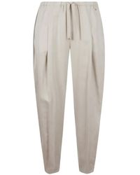 Herno - Drawstring Pleated Trousers - Lyst