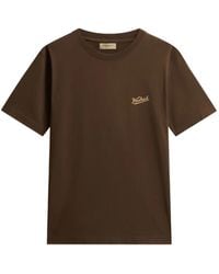 Woolrich - Logo-Print Crew-Neck T-Shirt - Lyst