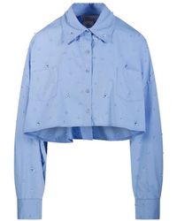 GIUSEPPE DI MORABITO - Embellished Cropped Shirt - Lyst