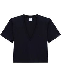 Courreges - T-Shirt With Logo Application - Lyst
