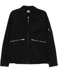 C.P. Company - Cotton Micro-Reps Jacket With Lens Detail - Lyst