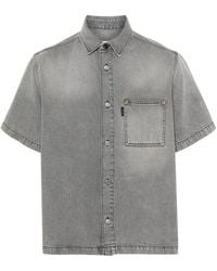 Haikure - Short-sleeve Denim Shirt - Lyst
