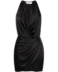 Michelle Mason - Silk Halterneck Mini Dress - Lyst