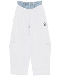 Alexander Wang - Layered-Waistband Slash-Detail Track Pants - Lyst