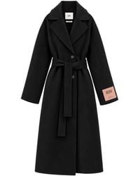 SOLOTRE - Belted Notch-Lapel Coat - Lyst