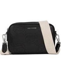 Karl Lagerfeld - Ikon Perforated Cross Body Bag - Lyst