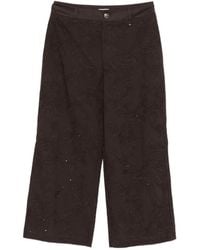 Liu Jo - Floral-Embroidered Trousers - Lyst