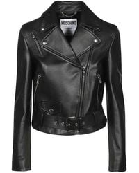 Moschino - Cherry Pie Leather Jacket - Lyst