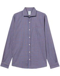 Brooks Brothers - Checked Spread-Collar Cotton Shirt - Lyst