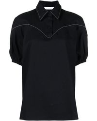 Chloé - Contrast-stitching Cotton Polo Shirt - Women's - Cotton - Lyst