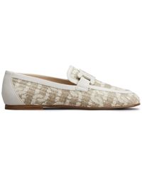 Tod's - Chain-jacquard Woven Loafers - Lyst